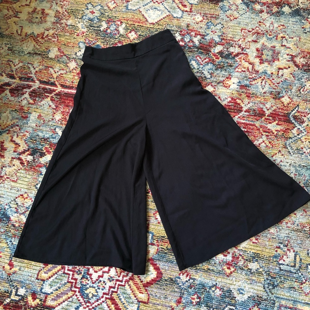 Zara High Waist Culottes Wide Leg Capri XS - Picture 2 of 4